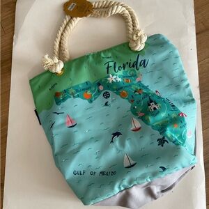 Simply Southern NWT Florida Canvas Tote Bag